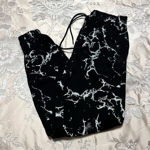Buffbunny black marble joggers